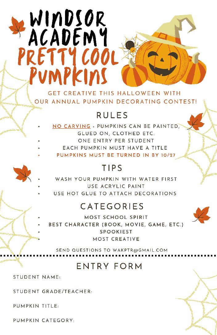 pumpkin contest flyer 2022
